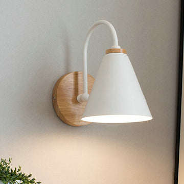 Nordic macaron simple black and white curved wall lamp living room bedroom bedside lamp aisle entrance lamp