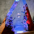 Magic Ring Resin Night Light | Handmade Epoxy Wood Lamp, Home Décor & Gift for Boyfriend