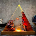 Magic Ring Resin Night Light | Handmade Epoxy Wood Lamp, Home Décor & Gift for Boyfriend