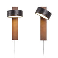 Rotatable Solid Wood Wall Lamp, Japanese Wabi-Sabi Wall Sconce, Modern Bedside Reading Light, Wooden Aisle & Hallway Lighting